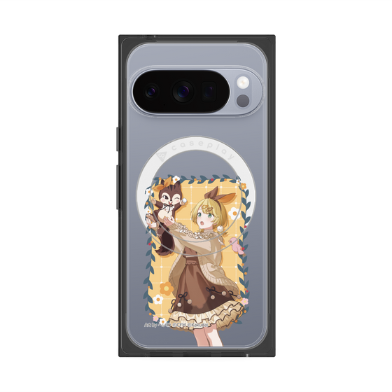 Premium Square Case with Pixelsnap［ Hatsune Miku × Kuppy Ramune - Kagamine Rin × Ram - Full-body Illustration 1 ］