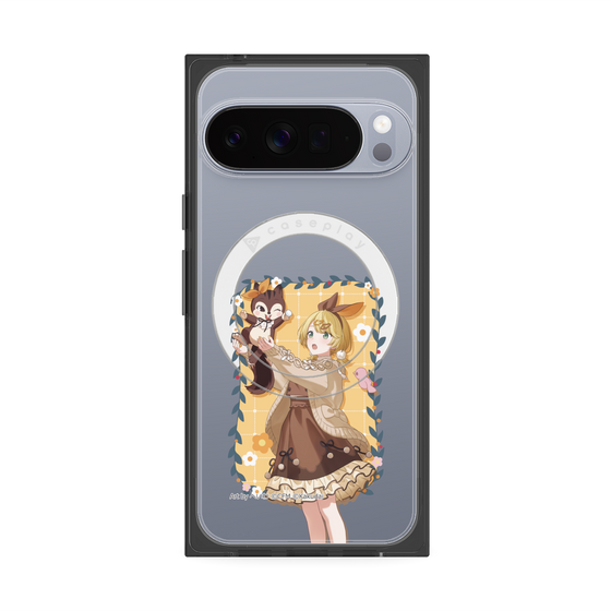 Premium Square Case with Pixelsnap［ Hatsune Miku × Kuppy Ramune - Kagamine Rin × Ram - Full-body Illustration 1 ］