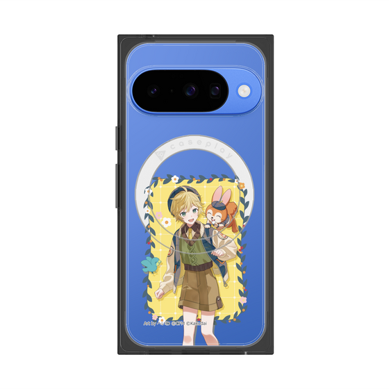 Premium Square Case with Pixelsnap［ Hatsune Miku × Kuppy Ramune - Kagamine Len × Kuppy - Full-body Illustration 1 ］