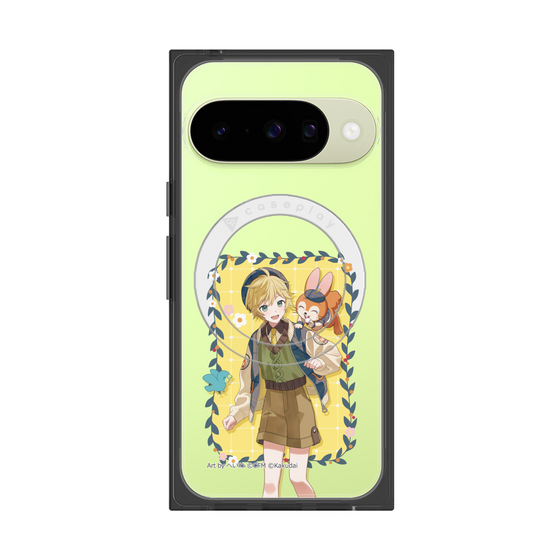 Premium Square Case with Pixelsnap［ Hatsune Miku × Kuppy Ramune - Kagamine Len × Kuppy - Full-body Illustration 1 ］