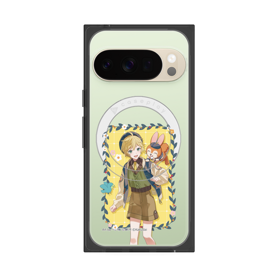 Premium Square Case with Pixelsnap［ Hatsune Miku × Kuppy Ramune - Kagamine Len × Kuppy - Full-body Illustration 1 ］