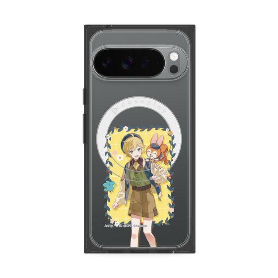 Premium Square Case with Pixelsnap［ Hatsune Miku × Kuppy Ramune - Kagamine Len × Kuppy - Full-body Illustration 1 ］