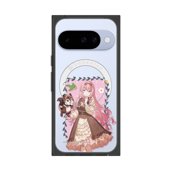 Premium Square Case with Pixelsnap［ Hatsune Miku × Kuppy Ramune - Megurine Luka × Ram - Full-body Illustration 1 ］
