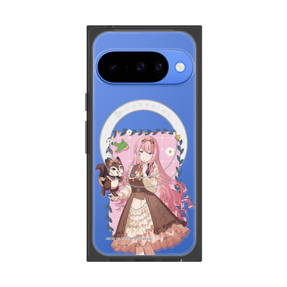 Premium Square Case with Pixelsnap［ Hatsune Miku × Kuppy Ramune - Megurine Luka × Ram - Full-body Illustration 1 ］