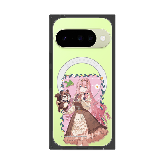 Premium Square Case with Pixelsnap［ Hatsune Miku × Kuppy Ramune - Megurine Luka × Ram - Full-body Illustration 1 ］