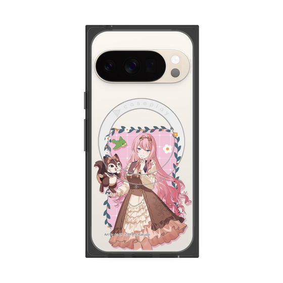 Premium Square Case with Pixelsnap［ Hatsune Miku × Kuppy Ramune - Megurine Luka × Ram - Full-body Illustration 1 ］