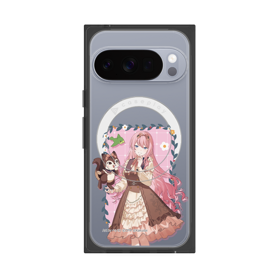 Premium Square Case with Pixelsnap［ Hatsune Miku × Kuppy Ramune - Megurine Luka × Ram - Full-body Illustration 1 ］
