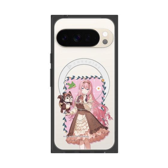Premium Square Case with Pixelsnap［ Hatsune Miku × Kuppy Ramune - Megurine Luka × Ram - Full-body Illustration 1 ］