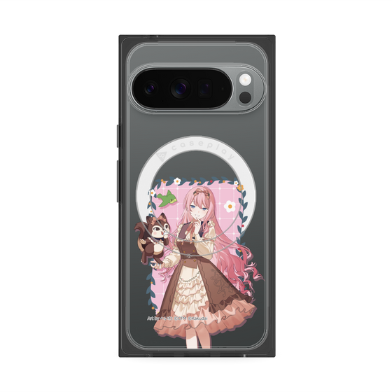 Premium Square Case with Pixelsnap［ Hatsune Miku × Kuppy Ramune - Megurine Luka × Ram - Full-body Illustration 1 ］