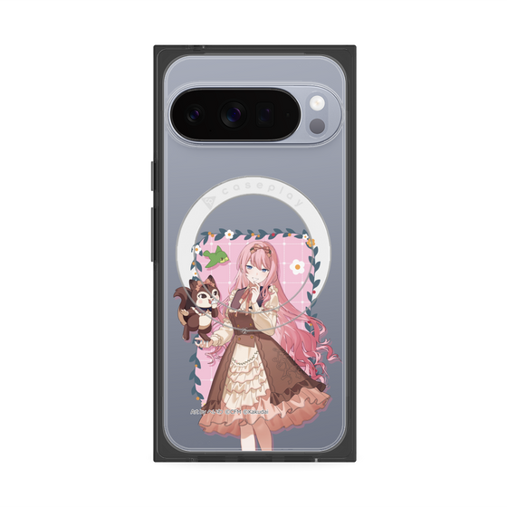 Premium Square Case with Pixelsnap［ Hatsune Miku × Kuppy Ramune - Megurine Luka × Ram - Full-body Illustration 1 ］