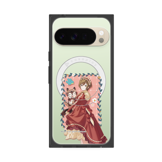 Premium Square Case with Pixelsnap［ Hatsune Miku × Kuppy Ramune - MEIKO × Ram - Full-body Illustration 1 ］