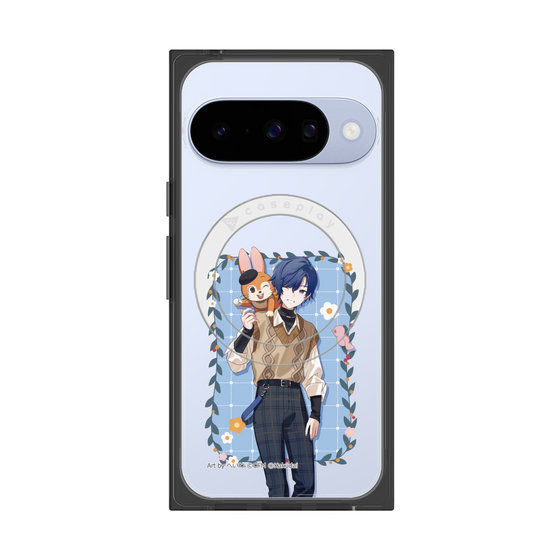 Premium Square Case with Pixelsnap［ Hatsune Miku × Kuppy Ramune - KAITO × Kuppy - Full-body Illustration 1 ］