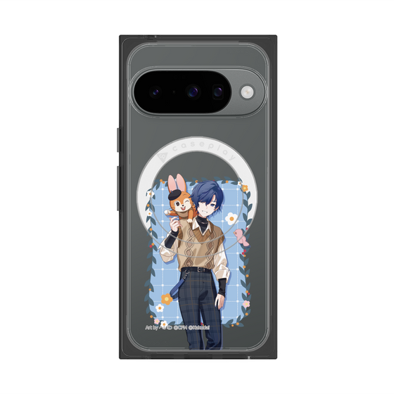 Premium Square Case with Pixelsnap［ Hatsune Miku × Kuppy Ramune - KAITO × Kuppy - Full-body Illustration 1 ］