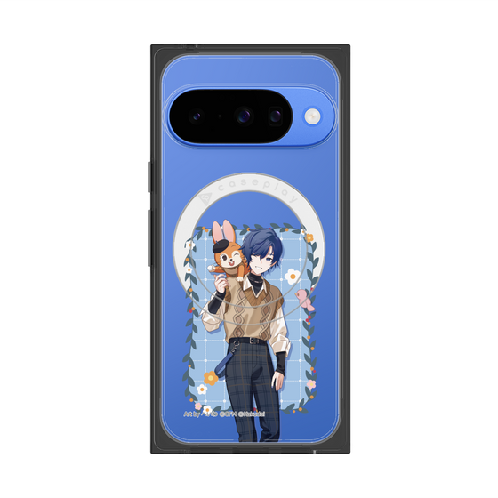 Premium Square Case with Pixelsnap［ Hatsune Miku × Kuppy Ramune - KAITO × Kuppy - Full-body Illustration 1 ］
