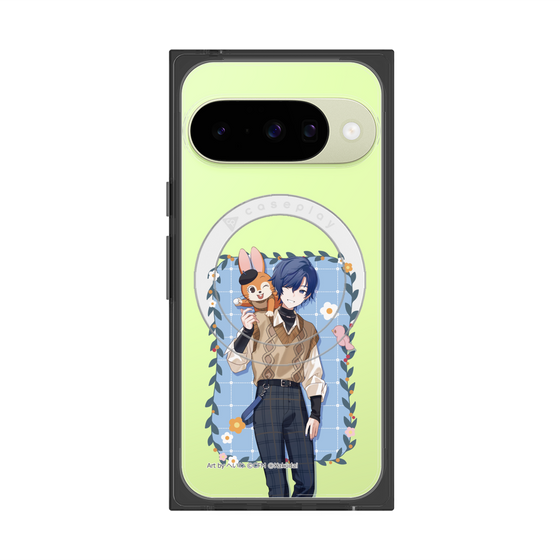 Premium Square Case with Pixelsnap［ Hatsune Miku × Kuppy Ramune - KAITO × Kuppy - Full-body Illustration 1 ］