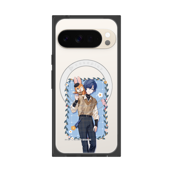 Premium Square Case with Pixelsnap［ Hatsune Miku × Kuppy Ramune - KAITO × Kuppy - Full-body Illustration 1 ］