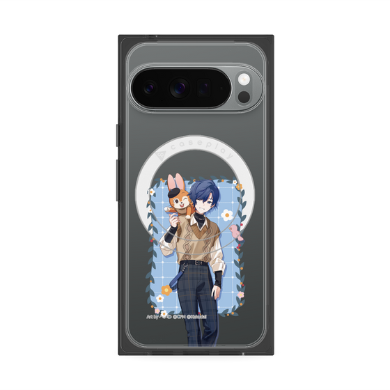 Premium Square Case with Pixelsnap［ Hatsune Miku × Kuppy Ramune - KAITO × Kuppy - Full-body Illustration 1 ］