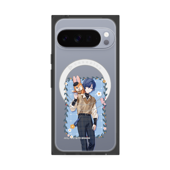 Premium Square Case with Pixelsnap［ Hatsune Miku × Kuppy Ramune - KAITO × Kuppy - Full-body Illustration 1 ］