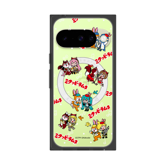 Premium Square Case with Pixelsnap［ Hatsune Miku × Kuppy Ramune - Overall Pattern ］