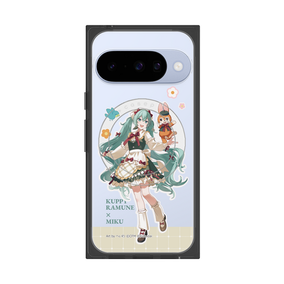 Premium Square Case with Pixelsnap［ Hatsune Miku × Kuppy Ramune - Hatsune Miku × Kuppy - Full-body Illustration 2 ］