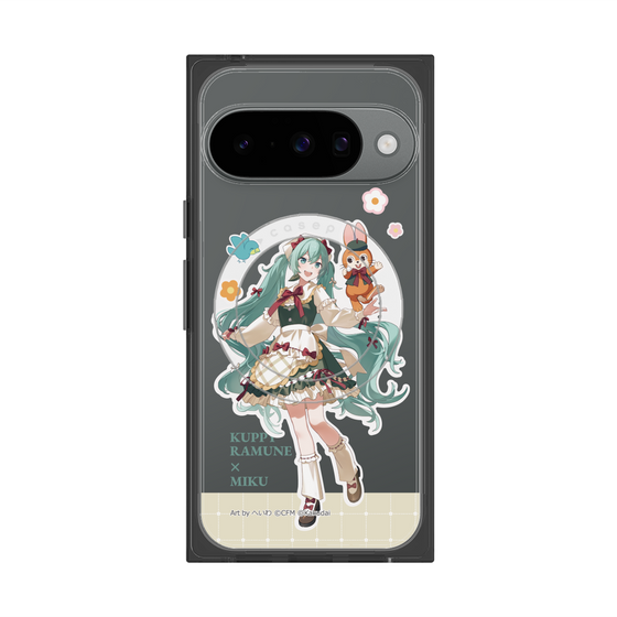 Premium Square Case with Pixelsnap［ Hatsune Miku × Kuppy Ramune - Hatsune Miku × Kuppy - Full-body Illustration 2 ］