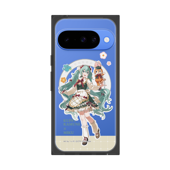 Premium Square Case with Pixelsnap［ Hatsune Miku × Kuppy Ramune - Hatsune Miku × Kuppy - Full-body Illustration 2 ］