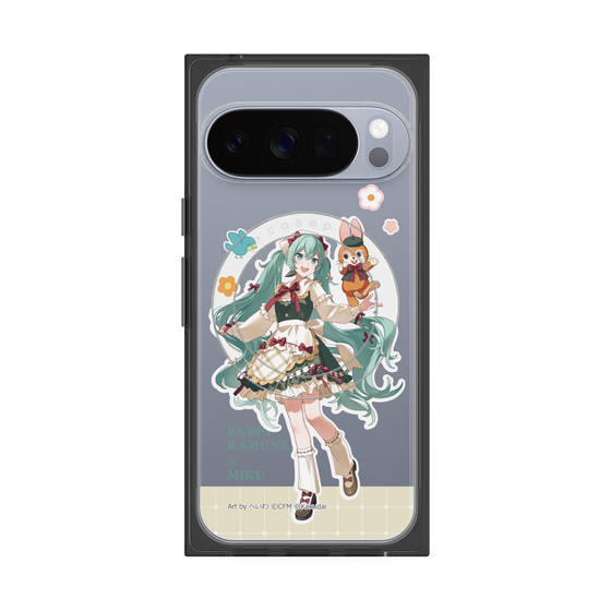 Premium Square Case with Pixelsnap［ Hatsune Miku × Kuppy Ramune - Hatsune Miku × Kuppy - Full-body Illustration 2 ］