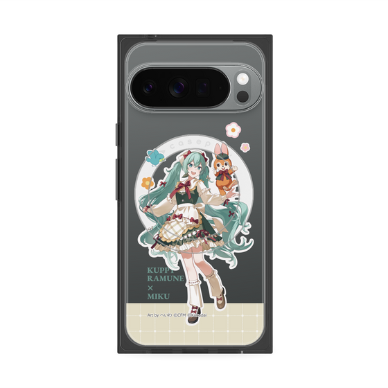 Premium Square Case with Pixelsnap［ Hatsune Miku × Kuppy Ramune - Hatsune Miku × Kuppy - Full-body Illustration 2 ］