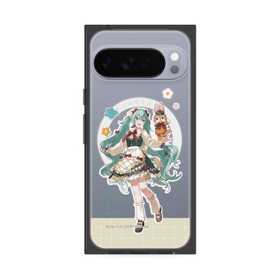 Premium Square Case with Pixelsnap［ Hatsune Miku × Kuppy Ramune - Hatsune Miku × Kuppy - Full-body Illustration 2 ］