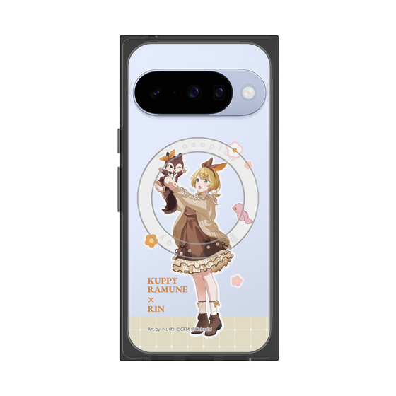 Premium Square Case with Pixelsnap［ Hatsune Miku × Kuppy Ramune - Kagamine Rin × Ram - Full-body Illustration 2 ］