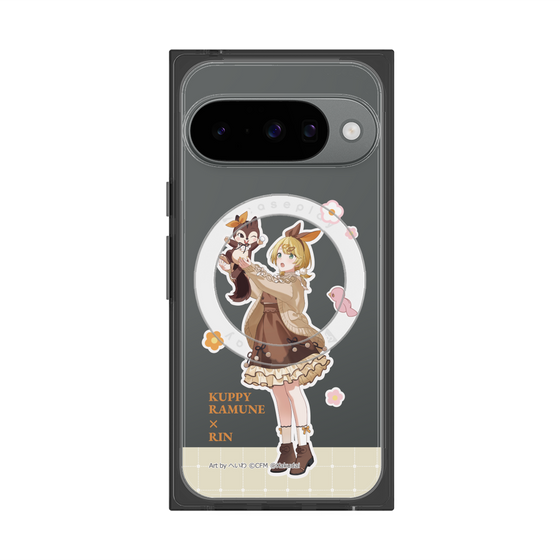 Premium Square Case with Pixelsnap［ Hatsune Miku × Kuppy Ramune - Kagamine Rin × Ram - Full-body Illustration 2 ］