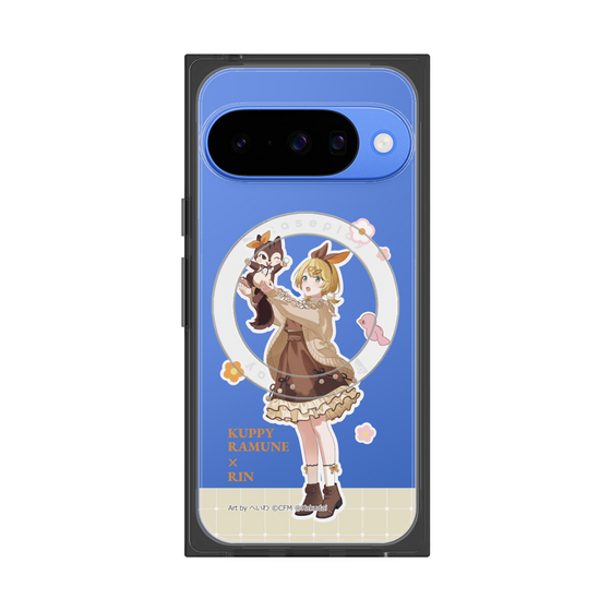 Premium Square Case with Pixelsnap［ Hatsune Miku × Kuppy Ramune - Kagamine Rin × Ram - Full-body Illustration 2 ］