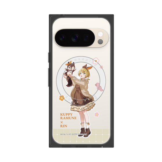 Premium Square Case with Pixelsnap［ Hatsune Miku × Kuppy Ramune - Kagamine Rin × Ram - Full-body Illustration 2 ］