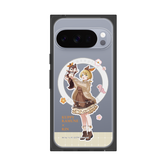 Premium Square Case with Pixelsnap［ Hatsune Miku × Kuppy Ramune - Kagamine Rin × Ram - Full-body Illustration 2 ］