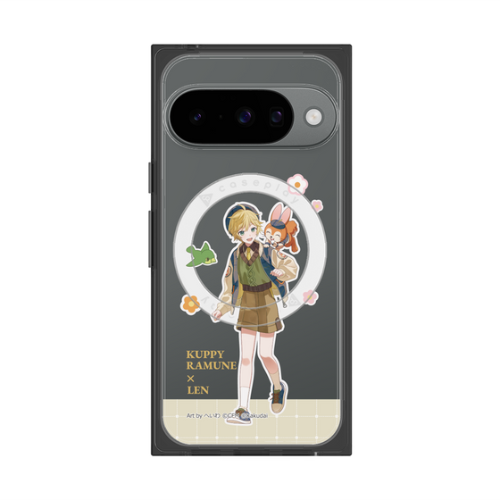 Premium Square Case with Pixelsnap［ Hatsune Miku × Kuppy Ramune - Kagamine Len × Kuppy - Full-body Illustration 2 ］