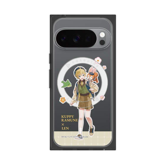 Premium Square Case with Pixelsnap［ Hatsune Miku × Kuppy Ramune - Kagamine Len × Kuppy - Full-body Illustration 2 ］