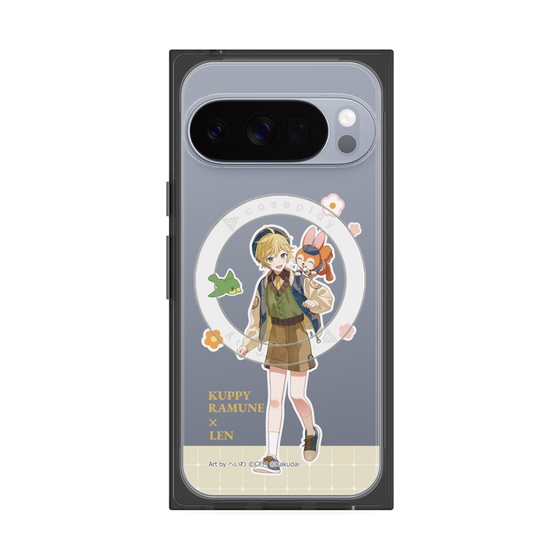 Premium Square Case with Pixelsnap［ Hatsune Miku × Kuppy Ramune - Kagamine Len × Kuppy - Full-body Illustration 2 ］