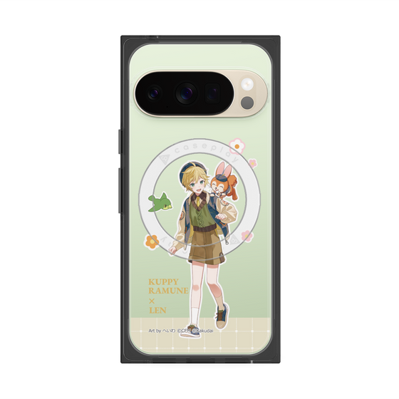 Premium Square Case with Pixelsnap［ Hatsune Miku × Kuppy Ramune - Kagamine Len × Kuppy - Full-body Illustration 2 ］
