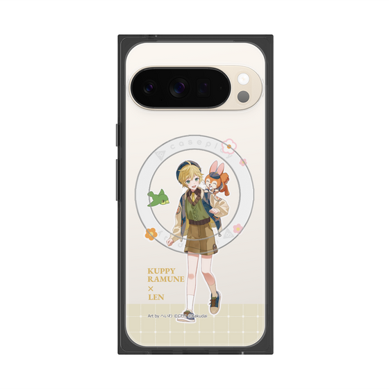 Premium Square Case with Pixelsnap［ Hatsune Miku × Kuppy Ramune - Kagamine Len × Kuppy - Full-body Illustration 2 ］
