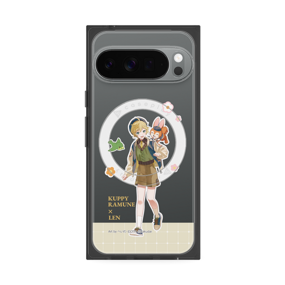 Premium Square Case with Pixelsnap［ Hatsune Miku × Kuppy Ramune - Kagamine Len × Kuppy - Full-body Illustration 2 ］