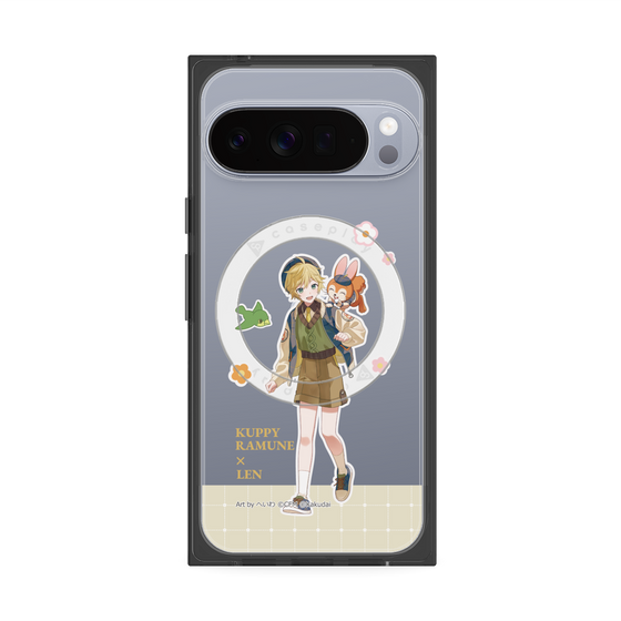 Premium Square Case with Pixelsnap［ Hatsune Miku × Kuppy Ramune - Kagamine Len × Kuppy - Full-body Illustration 2 ］