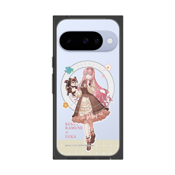 Premium Square Case with Pixelsnap［ Hatsune Miku × Kuppy Ramune - Megurine Luka × Ram - Full-body Illustration 2 ］