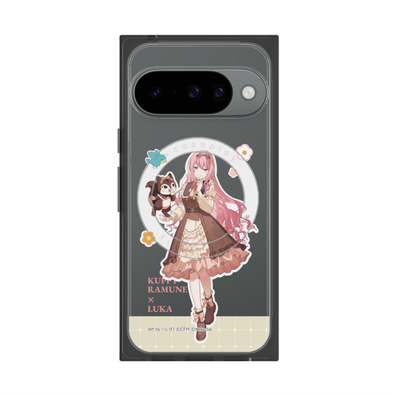 Premium Square Case with Pixelsnap［ Hatsune Miku × Kuppy Ramune - Megurine Luka × Ram - Full-body Illustration 2 ］