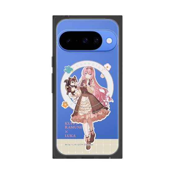 Premium Square Case with Pixelsnap［ Hatsune Miku × Kuppy Ramune - Megurine Luka × Ram - Full-body Illustration 2 ］