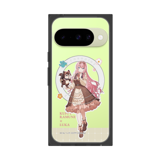 Premium Square Case with Pixelsnap［ Hatsune Miku × Kuppy Ramune - Megurine Luka × Ram - Full-body Illustration 2 ］