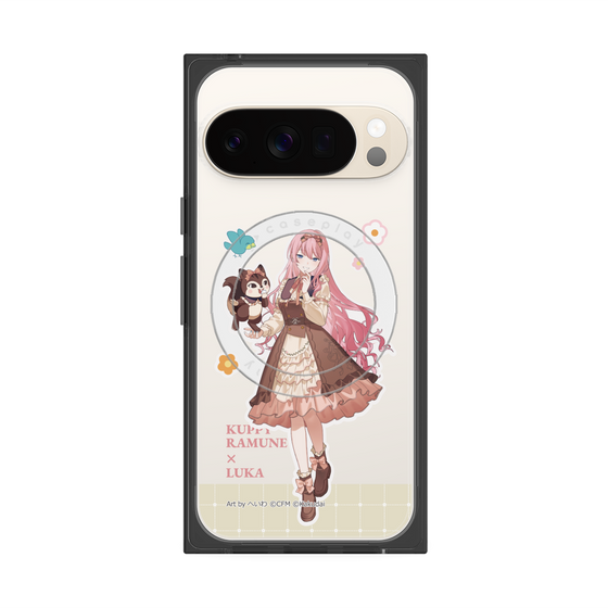 Premium Square Case with Pixelsnap［ Hatsune Miku × Kuppy Ramune - Megurine Luka × Ram - Full-body Illustration 2 ］