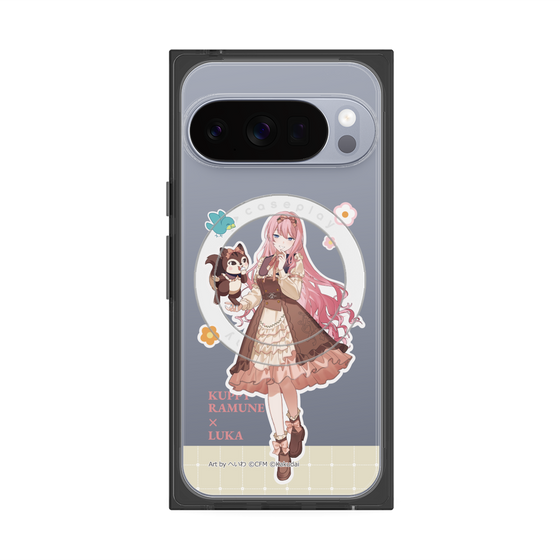 Premium Square Case with Pixelsnap［ Hatsune Miku × Kuppy Ramune - Megurine Luka × Ram - Full-body Illustration 2 ］