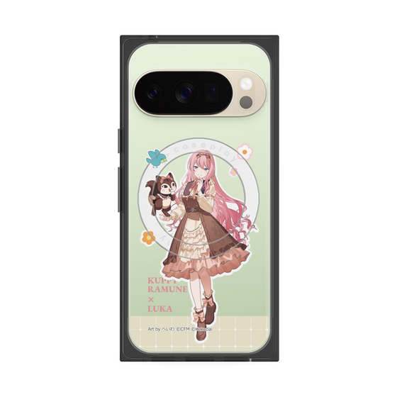 Premium Square Case with Pixelsnap［ Hatsune Miku × Kuppy Ramune - Megurine Luka × Ram - Full-body Illustration 2 ］