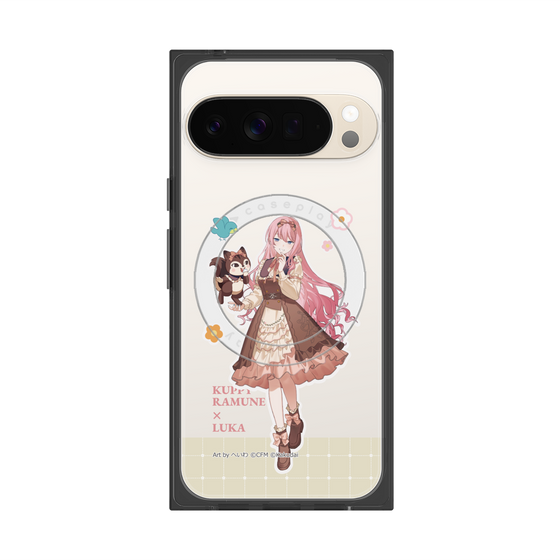 Premium Square Case with Pixelsnap［ Hatsune Miku × Kuppy Ramune - Megurine Luka × Ram - Full-body Illustration 2 ］