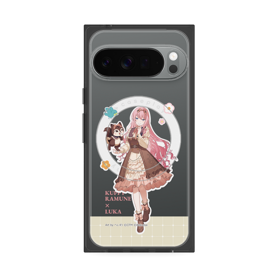 Premium Square Case with Pixelsnap［ Hatsune Miku × Kuppy Ramune - Megurine Luka × Ram - Full-body Illustration 2 ］